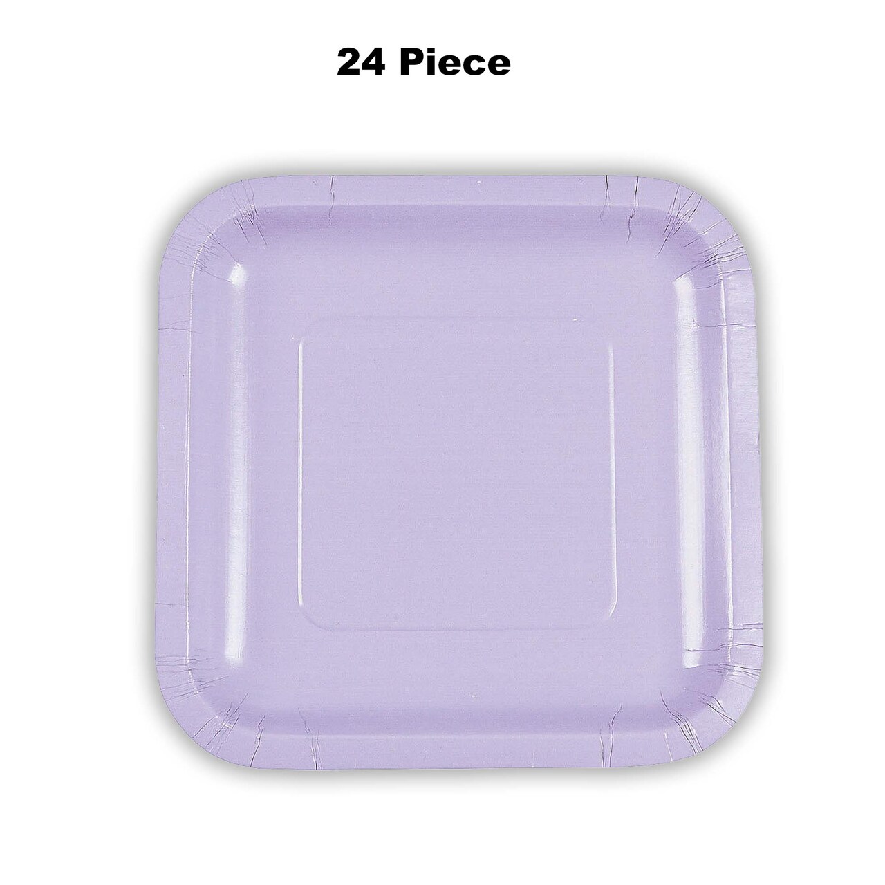 24 Count Lavender Square Paper Dessert Plates for Baby Shower Wedding Bridal Birthday Party Use 7"